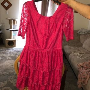 Hot pink short dress